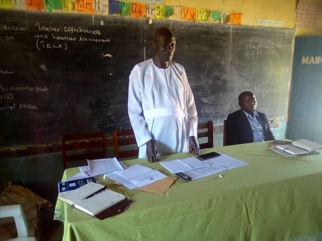 Omukwenda Alinda addressing Proprietors and Heateachers of Private Schools and Certificate awarding institutions.
